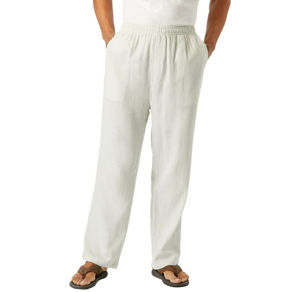 KingSize Men's Big & Tall Elastic Waist Gauze Cotton Pants
