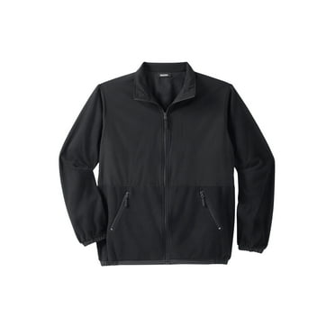 KingSize Men's Big & Tall Explorer Plush Fleece Full-Zip Fleece Jacket With Colorblocked Panel