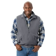 KINGSIZE Men's Big & Tall Explorer Plush Fleece Zip Vest