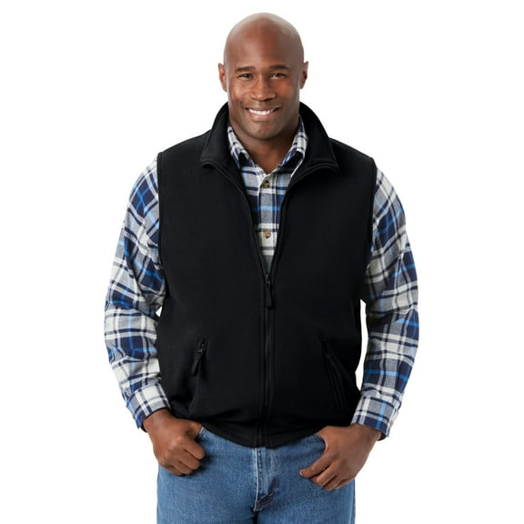 KingSize Men's Big & Tall Explorer Plush Fleece Zip Vest