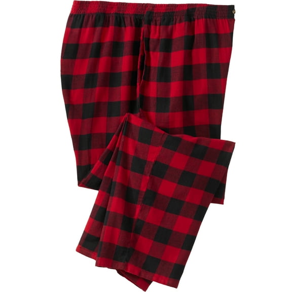 KingSize Men's Big & Tall Flannel Plaid Pajama Pants