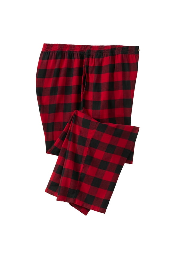Men's Big & Tall Flannel Plaid Pajama Pants