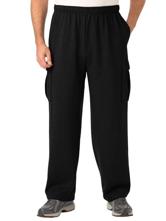 Men's Big & Tall Fleece Cargo Sweatpants