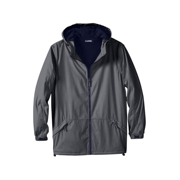 KingSize Men's Big & Tall Fleece-Lined Slicker Rain Coat