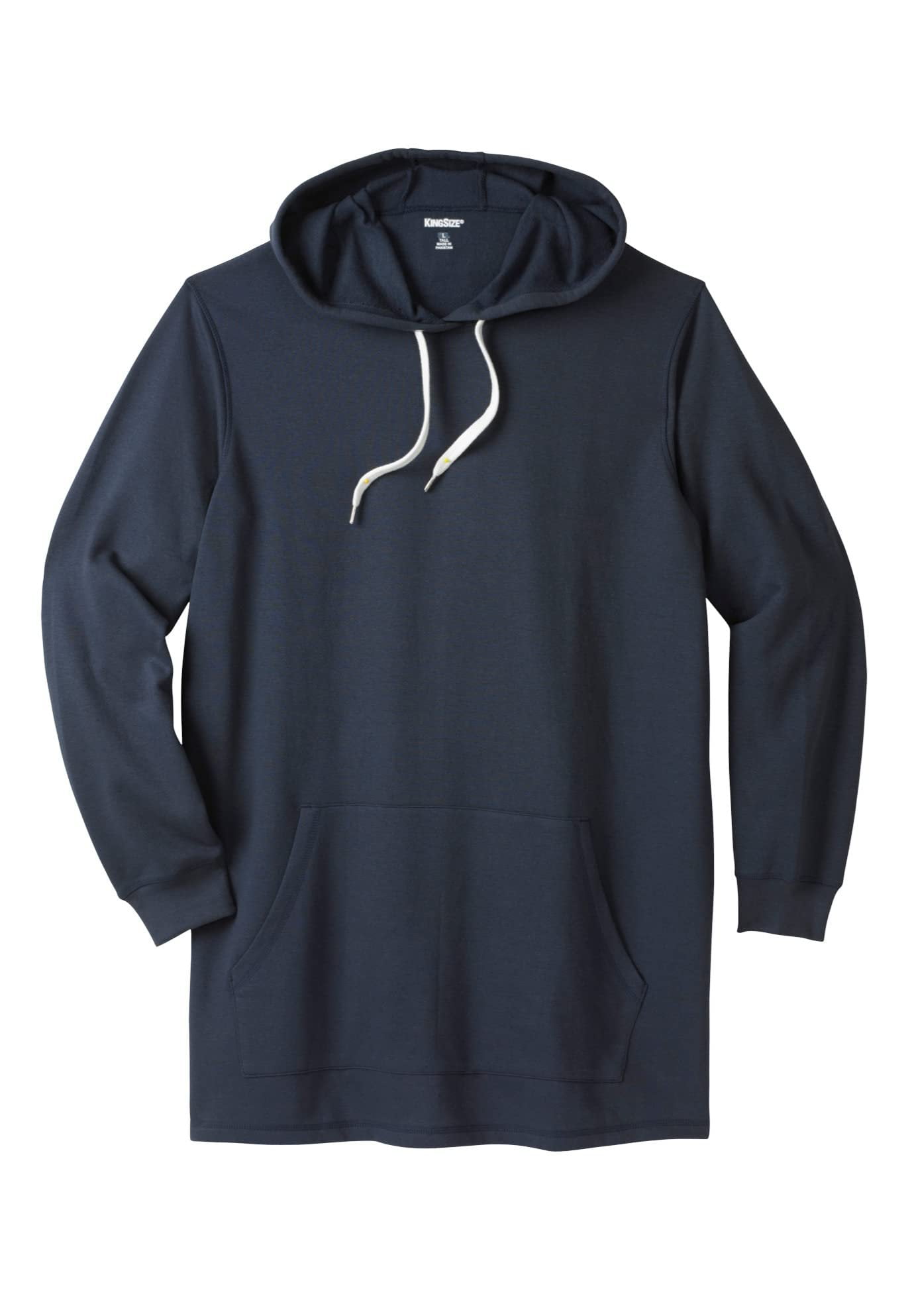 KingSize Men's Big & Tall Fleece Longer-Length Pullover Hoodie
