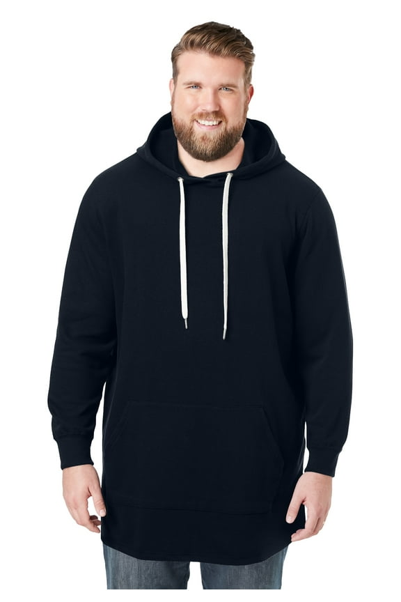 Men's Big & Tall Fleece Longer-Length Pullover Hoodie