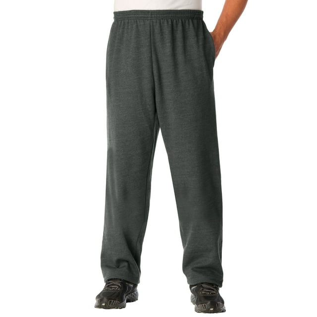 KingSize Men's Big & Tall Fleece Open-Bottom Sweatpants