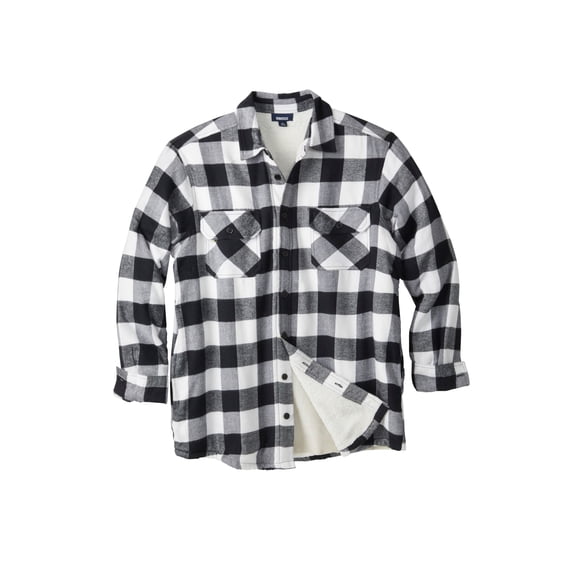KingSize Men's Big & Tall Fleece Sherpa Shirt Jacket