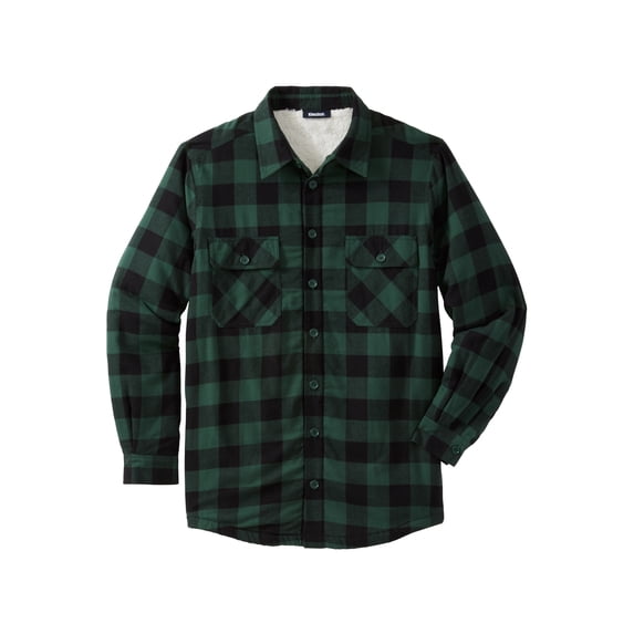 KingSize Men's Big & Tall Fleece Sherpa Shirt Jacket