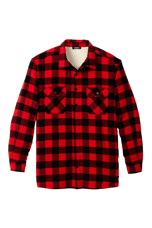 Men's Big & Tall Fleece Sherpa Shirt Jacket