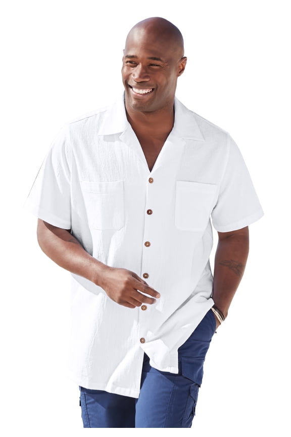 Men's Big & Tall Gauze Camp Shirt