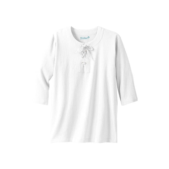 KingSize Men's Big & Tall Gauze Lace-Up Shirt