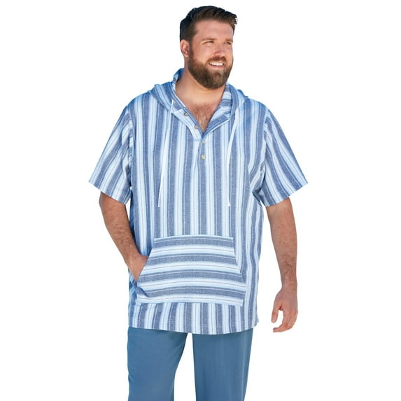 KingSize Men's Big & Tall Gauze Short-Sleeve Hoodie
