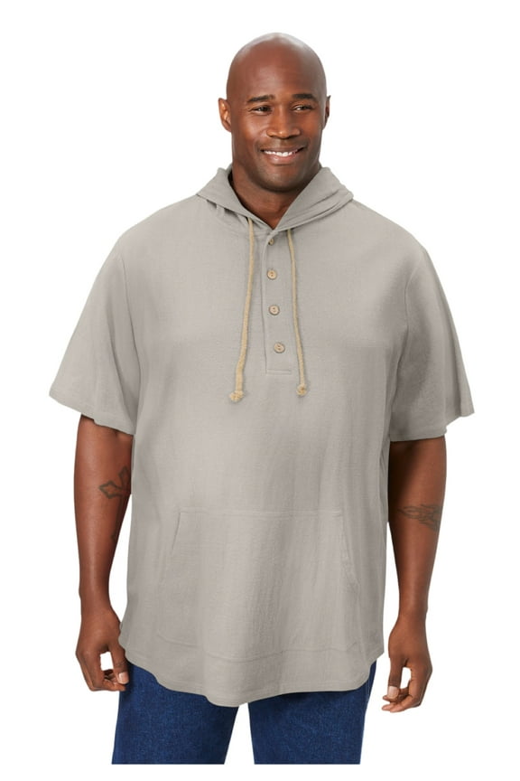 Men's Big & Tall Gauze Short-Sleeve Hoodie