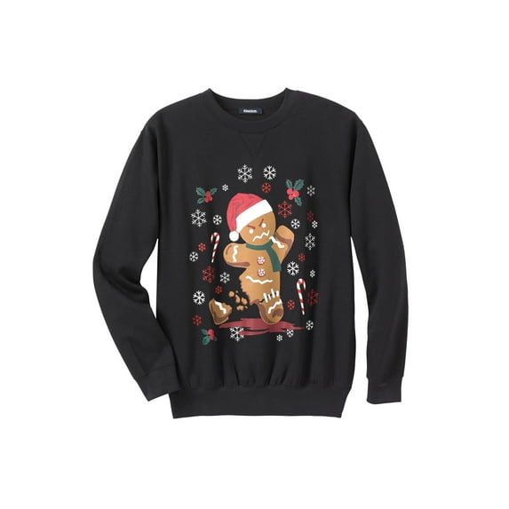 KingSize Men's Big & Tall Graphic Fleece Sweatshirt