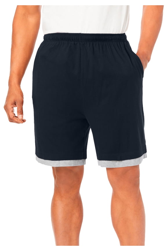 Men's Big & Tall Hang-Down Lightweight Jersey Shorts