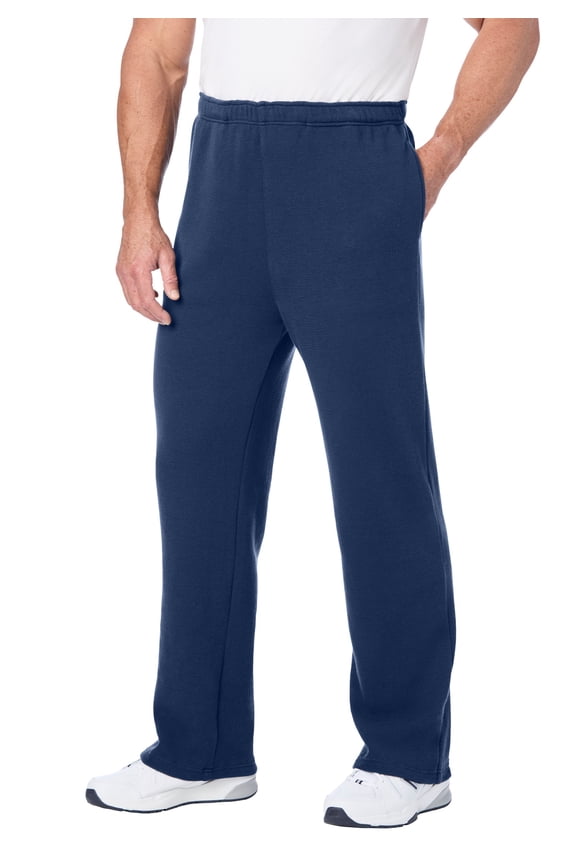 Men's Big & Tall Heavyweight Double Knit Open Bottom Sweatpants
