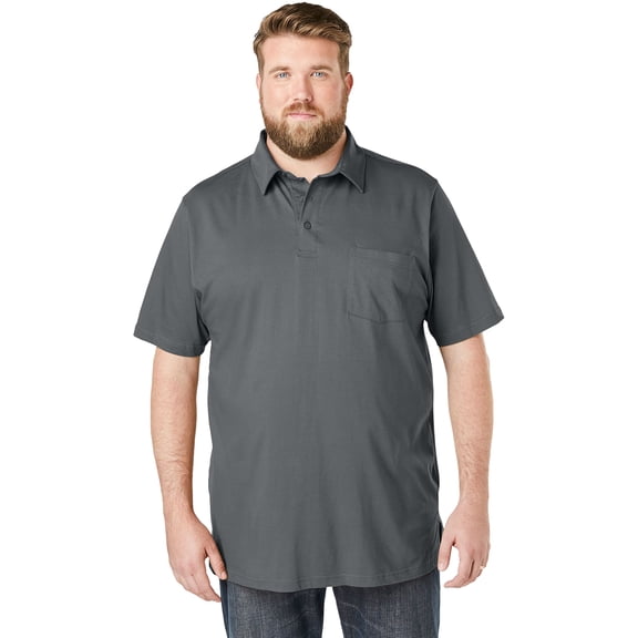 KingSize Men's Big & Tall Heavyweight Jersey Polo Shirt