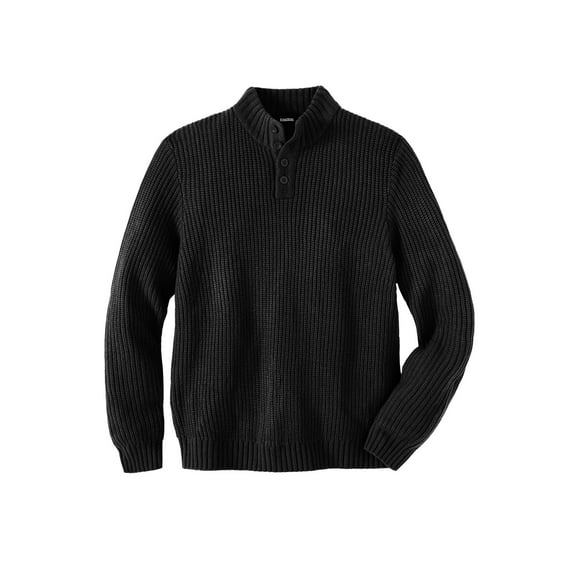 KingSize Men's Big & Tall Henley Shaker Sweater