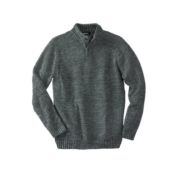 KingSize Men's Big & Tall Henley Shaker Sweater