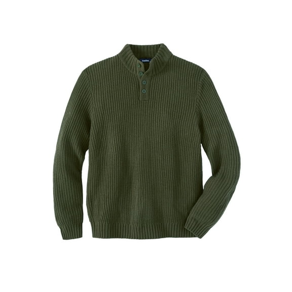 KingSize Men's Big & Tall Henley Shaker Sweater