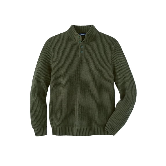 KingSize Men's Big & Tall Henley Shaker Sweater