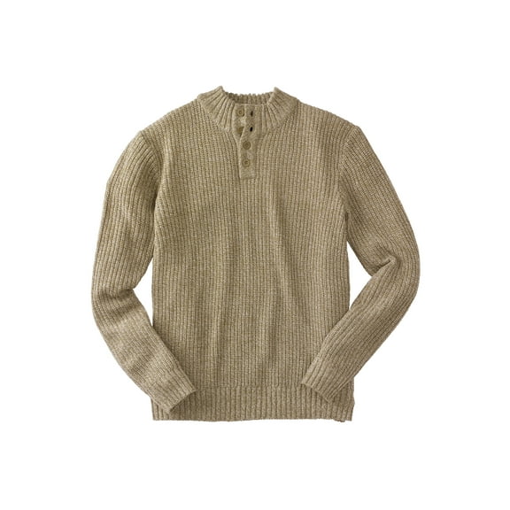 KingSize Men's Big & Tall Henley Shaker Sweater