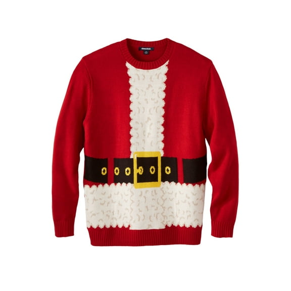 KingSize Men's Big & Tall Holiday Crewneck Sweater