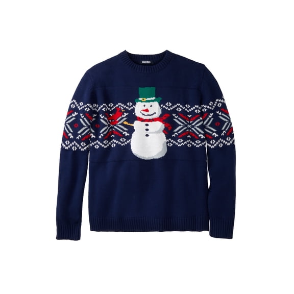 KingSize Men's Big & Tall Holiday Crewneck Sweater