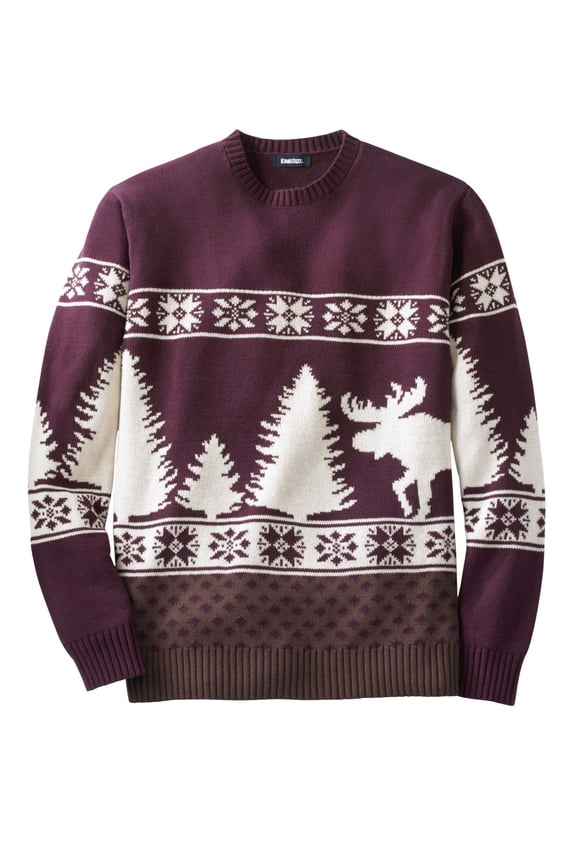 Men's Big & Tall Holiday Crewneck Sweater