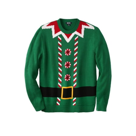 KingSize Men's Big & Tall Holiday Crewneck Sweater