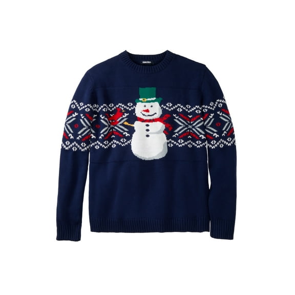 KingSize Men's Big & Tall Holiday Crewneck Sweater