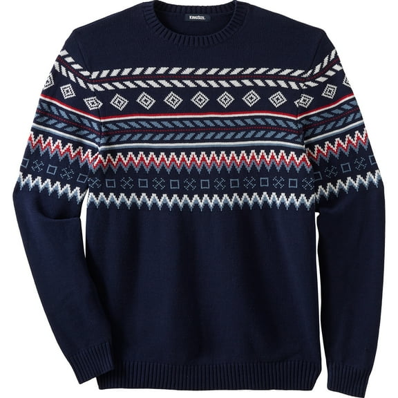 KingSize Men's Big & Tall Holiday Crewneck Sweater