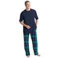thumbnail image 1 of KingSize Men's Big & Tall Jersey Knit Plaid Pajama Set, 1 of 3