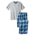 thumbnail image 1 of KingSize Men's Big & Tall Jersey Knit Plaid Pajama Set, 1 of 2