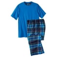 thumbnail image 1 of KingSize Men's Big & Tall Jersey Knit Plaid Pajama Set, 1 of 2