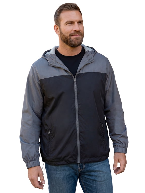 Men's Big & Tall Jersey-Lined Windbreaker