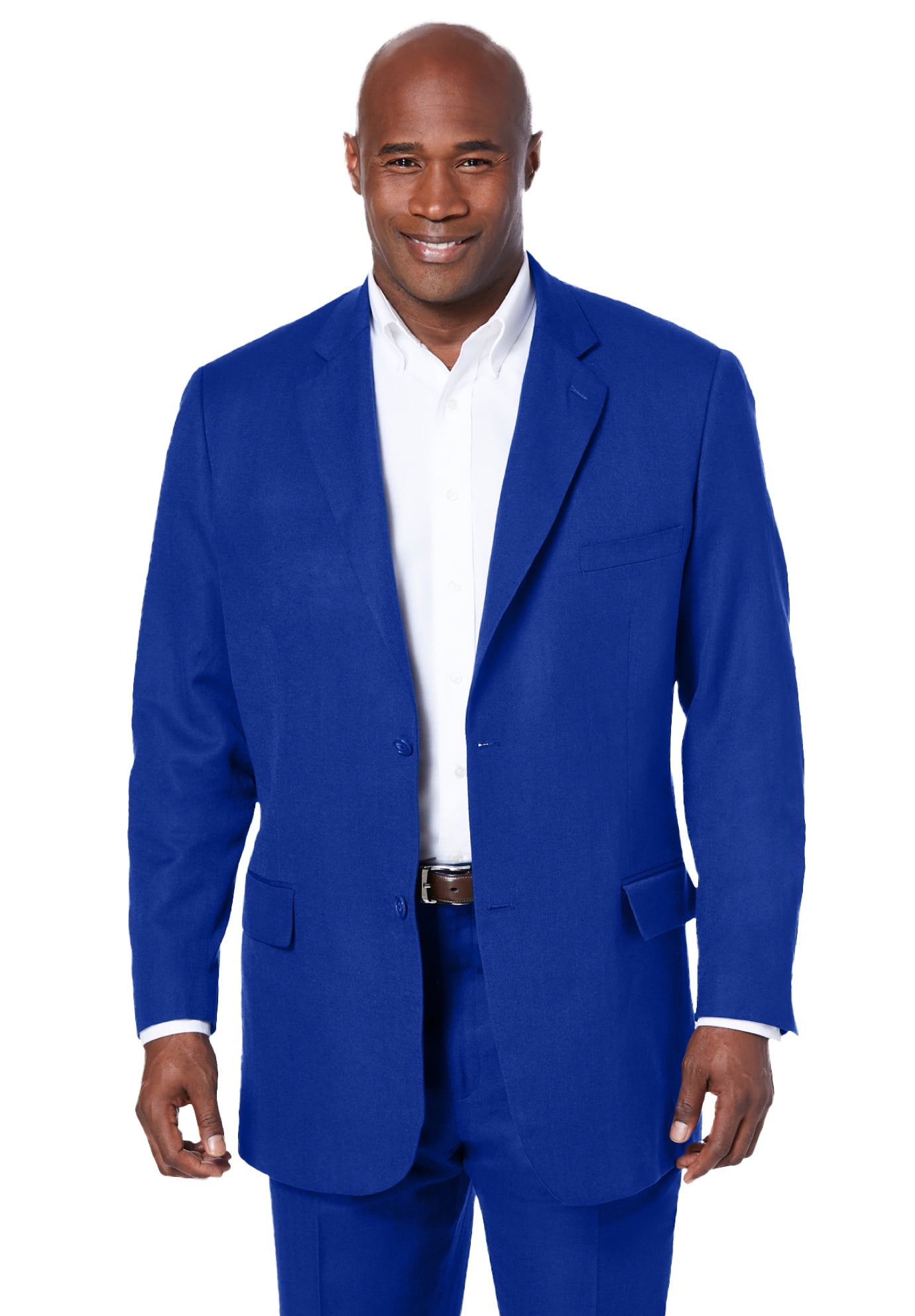KingSize Men s Big Tall Linen Blend Two Button Suit Jacket
