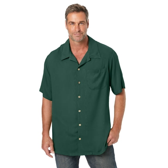 KingSize Men's Big & Tall Solid Camp Shirt
