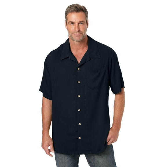 KingSize Men's Big & Tall  Solid Camp Shirt