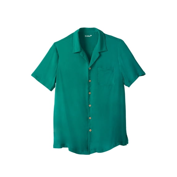 KingSize Men's Big & Tall KS Island Solid Camp Shirt
