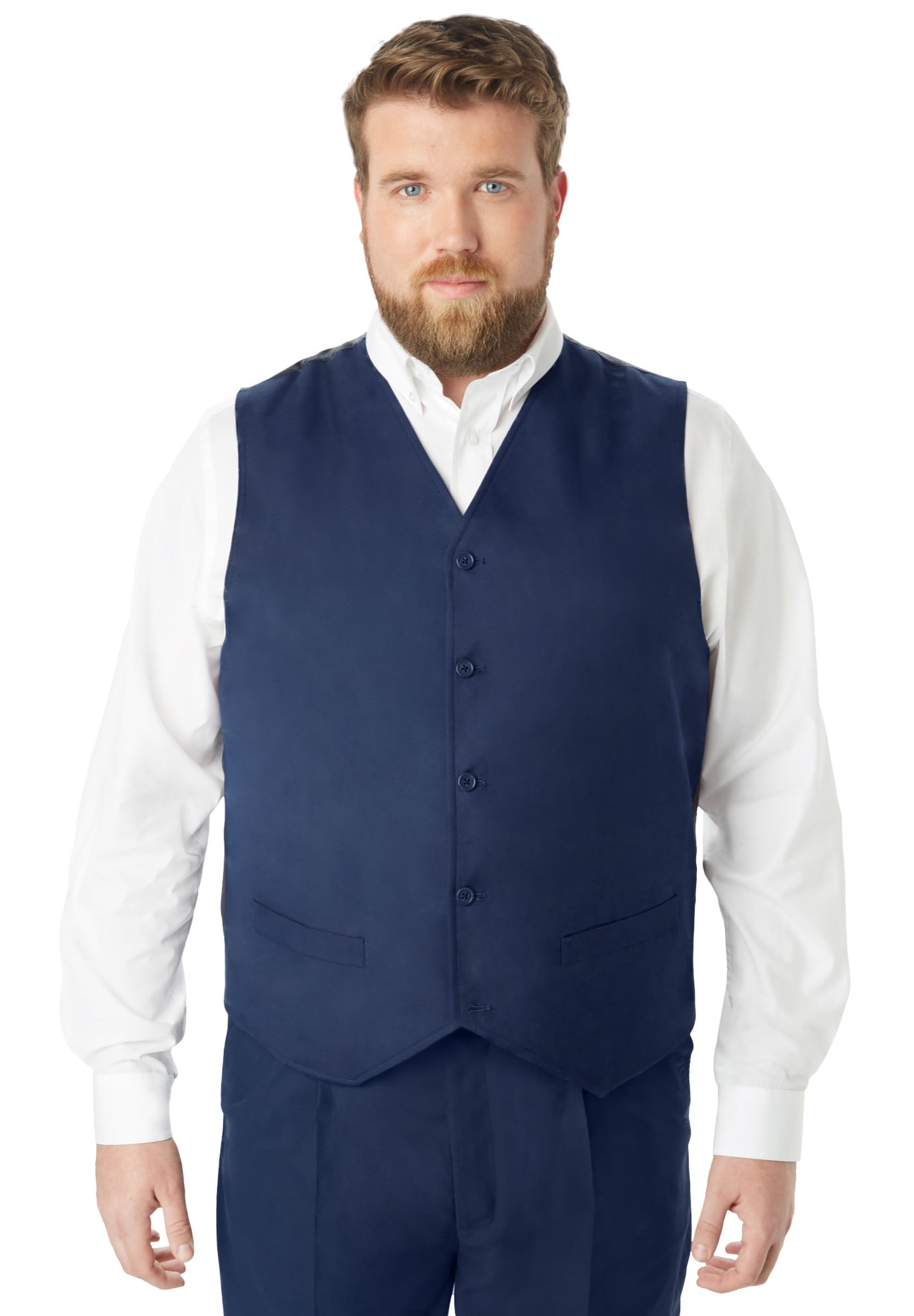 KingSize Men s Big Tall KS Signature Collection Easy Movement 5 Button Suit Vest Walmart