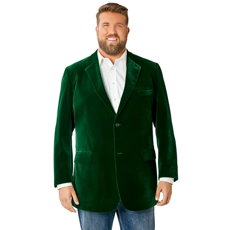 KingSize Men s Big Tall Velvet Blazer Walmart