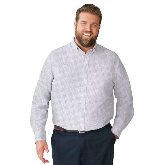 KingSize Men's Big & Tall Wrinkle-Free Long-Sleeve Dress Shirt