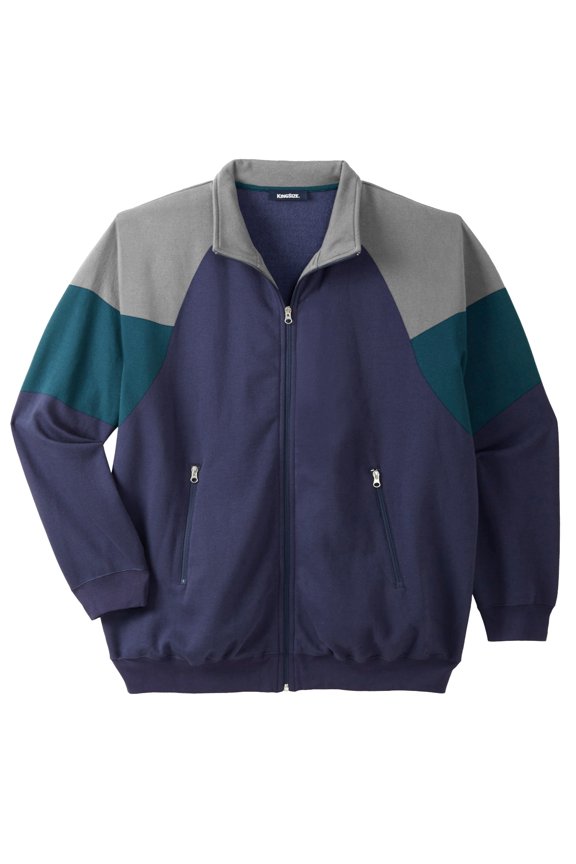 Men's Big & Tall KS Sport  Color Block Full Zip Track Jacket