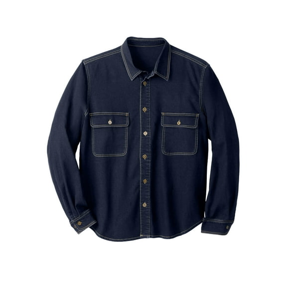 KingSize Men's Big & Tall Knit Denim Shirt