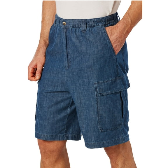 KingSize Men's Big & Tall Knockarounds 8" Full-Elastic Cargo Shorts