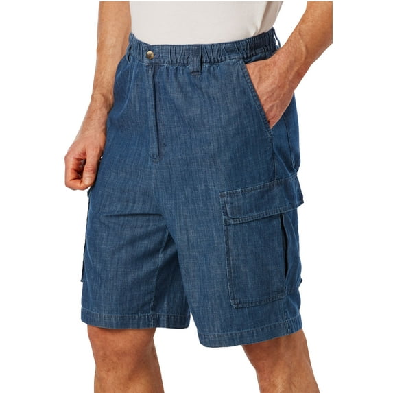 KingSize Men's Big & Tall Knockarounds 8" Full-Elastic Cargo Shorts