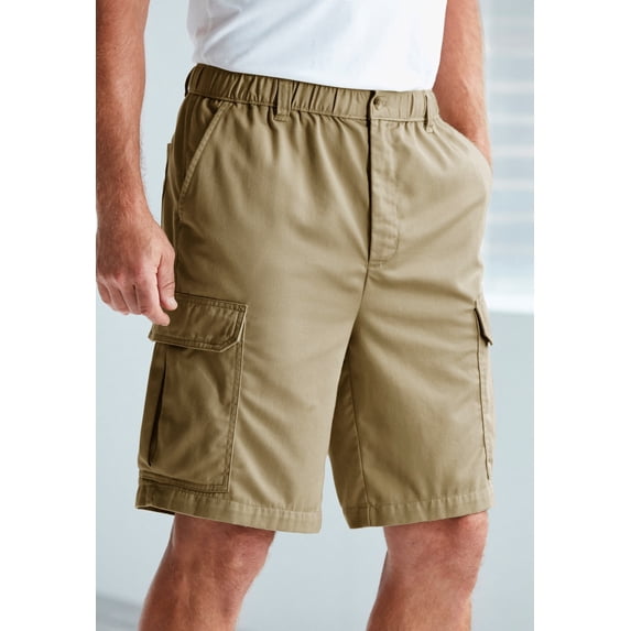 KingSize Men's Big & Tall Knockarounds 8" Full-Elastic Cargo Shorts