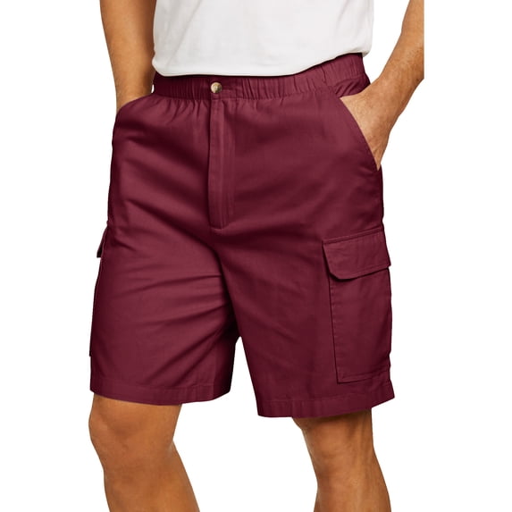KingSize Men's Big & Tall Knockarounds 8" Full-Elastic Cargo Shorts